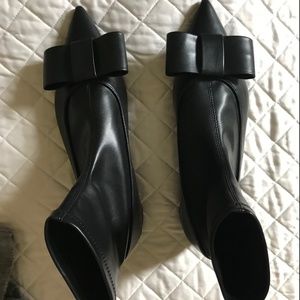 Zara Pointed Toe Booties Bow